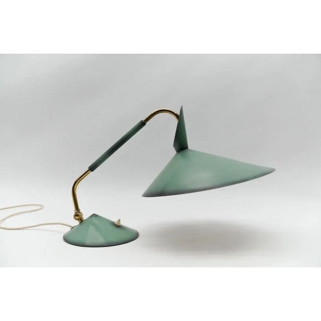 Mid-Century Modern Green Table Desk, 1950s For Sale - Image 13 of 13