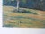 Vintage mid 20th century oil on canvas board painting of a hillside landscape by George Jean His (20th century) New...