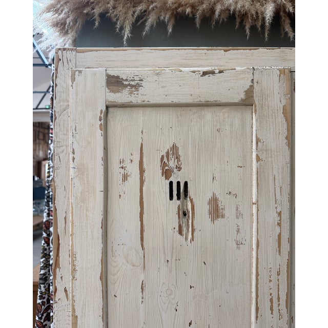 Vitage Patinated Wardrobe in Wood, 1940s For Sale - Image 9 of 16