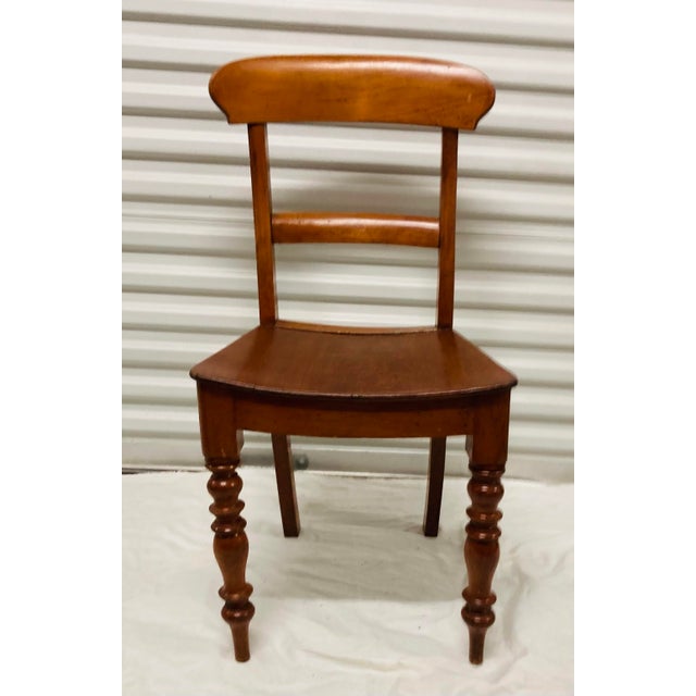English Regency 19th Century Mahogany Side Chair Turned Legs For Sale - Image 4 of 12