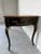 Black Vintage Baker Furniture Chinoiserie Desk Table With Leather on Top & Brass Handles For Sale - Image 8 of 18