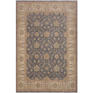 1990s Boho Chic Grey Wool Rug - 8′1″ × 9′9″ For Sale