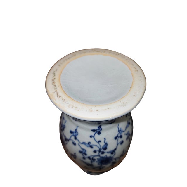 Chinoiserie 19th Century Chinese Lotus Vase For Sale - Image 3 of 3