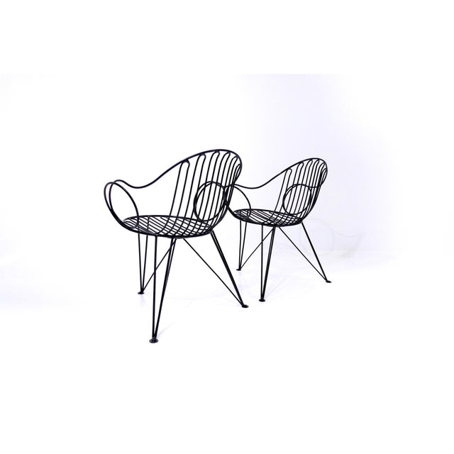 Metal Vintage German Wire Chairs from Mauser Werke Waldeck, 1950s, Set of 2 For Sale - Image 7 of 18