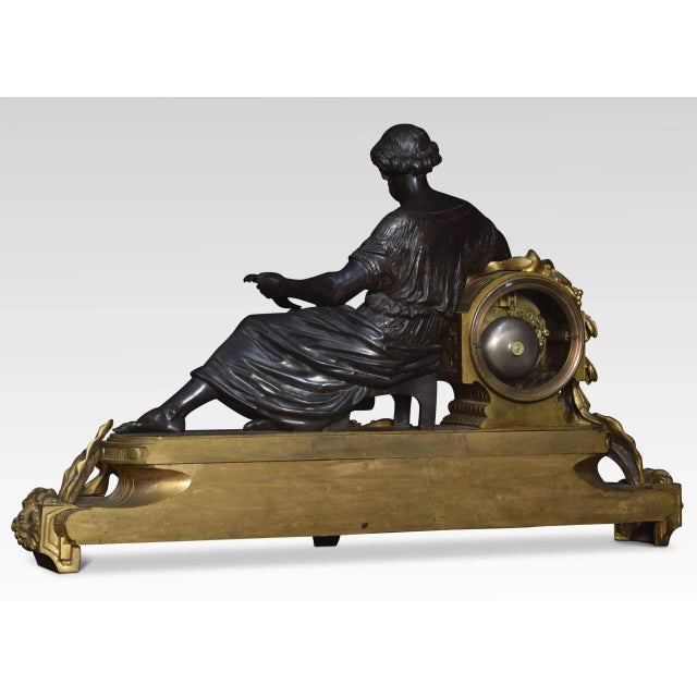 Late-19th Century French Gilt Metal Mantel Clock For Sale - Image 9 of 9