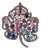 9.15 Ct Multi Gemstone Maple Leaf Convertible Brooch Pendant in Sterling Silver For Sale