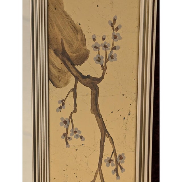 Early 21st Century LaBarge Hand-Painted Chinoiserie Églomisé Wall Mirror, Model No. 1045 For Sale - Image 5 of 11