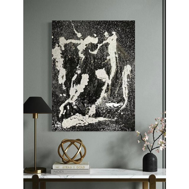 Dancing in the Rain Abstract Acrylic Painting For Sale - Image 4 of 8