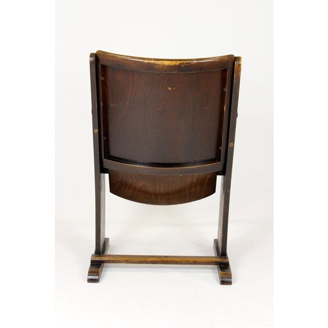 Brown Vintage Czech Cinema Chair in Wood from Ton, 1940s For Sale - Image 8 of 11