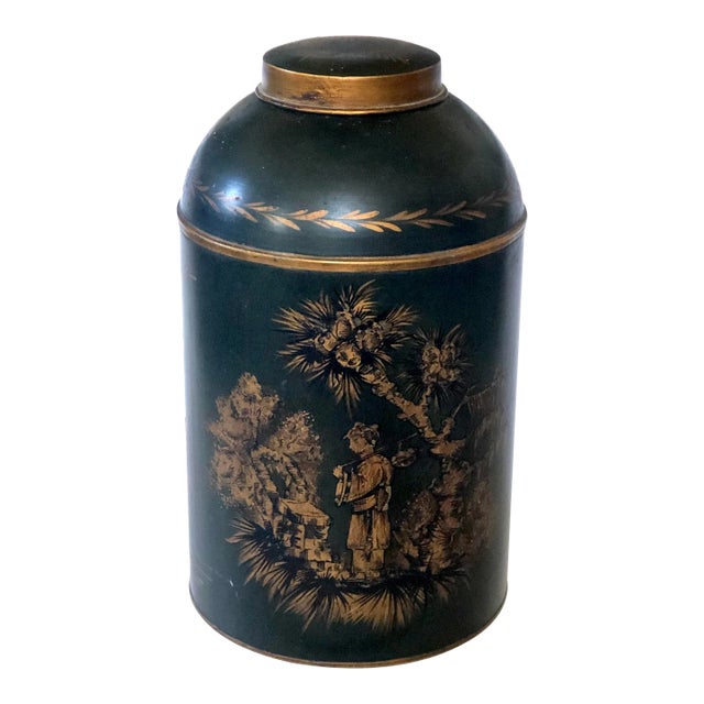 French Tole Tea Canister For Sale