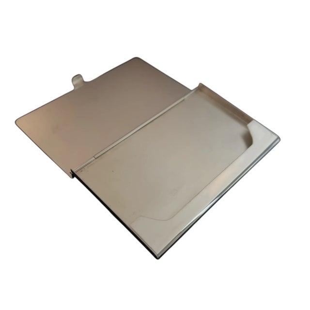 Contemporary Late 20th Century Tiffany & Co Estate Business Card Holder Sterling Silver For Sale - Image 3 of 11