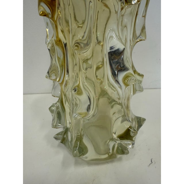 Vintage Art Amber Glass Vase For Sale In Miami - Image 6 of 9