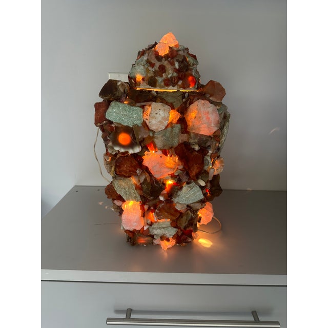 Unique Lights, Semiprecious, Stone and Mineral Vintage Lamps For Sale - Image 15 of 17