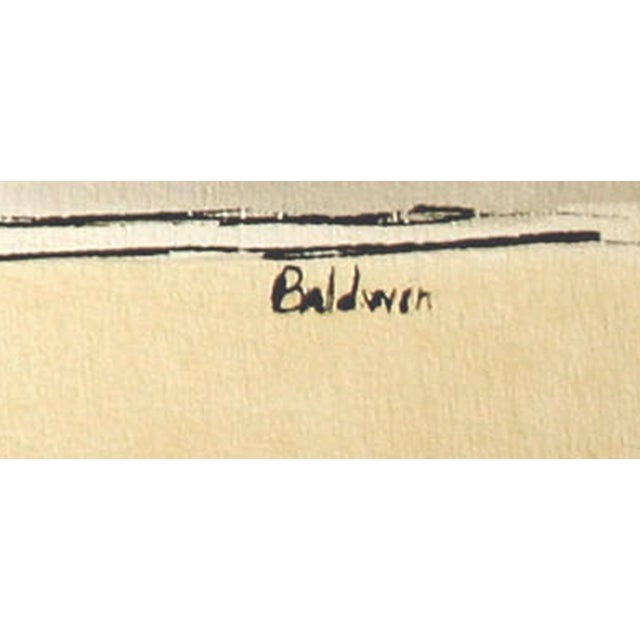 Mid 20th Century Mid 20th Century "Gold Rush Town" Landscape Watercolor Painting by Diane Baldwin For Sale - Image 5 of 5