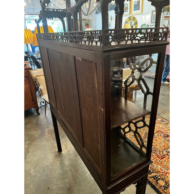 Antique Chinese Style Pagoda Display Cabinet on Stand For Sale - Image 4 of 4