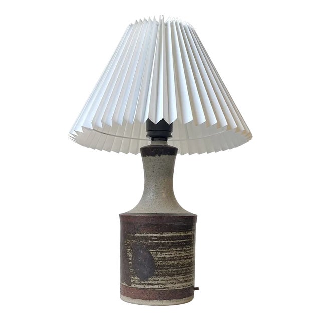 Danish Modern Glazed Stoneware Table Lamp from Axella Stoneware, 1970s For Sale