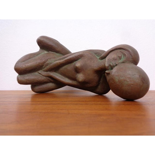 Handcrafted Stoneware Loving Couple Figure from Achatit Werkstätten, Germany, 1960s For Sale - Image 16 of 18