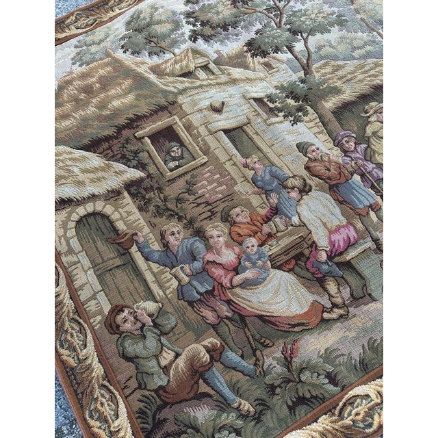 Vintage French Jacquard Tapestry, 1970s For Sale - Image 17 of 18