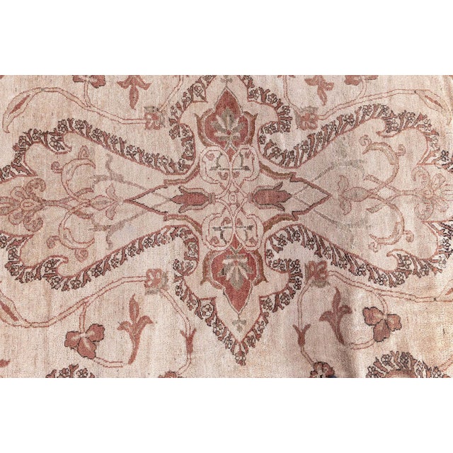 Textile Authentic Antique Indian Amritsar Handmade Wool Rug For Sale - Image 7 of 10