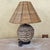 Tan Vintage Natural Rattan Woven Table Lamp With Matching Basket Weave Shade For Sale - Image 8 of 18