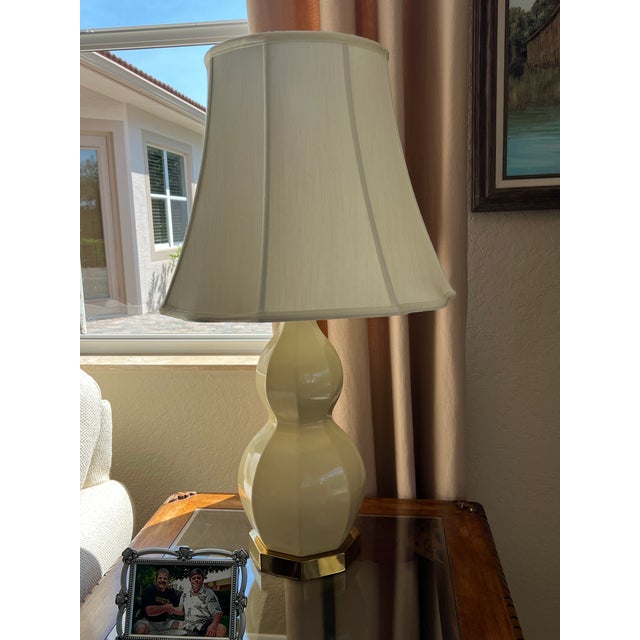 Late 20th Century Double Gourd Table Lamp For Sale - Image 4 of 6