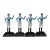 Set X 4 Marylou Whitney Stables X the "21" Club Hand Painted Jockey Dinner Place Card Holders For Sale