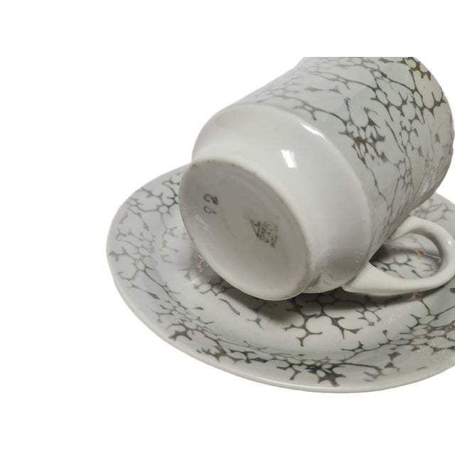 1970s Vintage Polish Cup and Saucer from Wałbrzych Pottery, 1970s, Set of 2 For Sale - Image 5 of 12