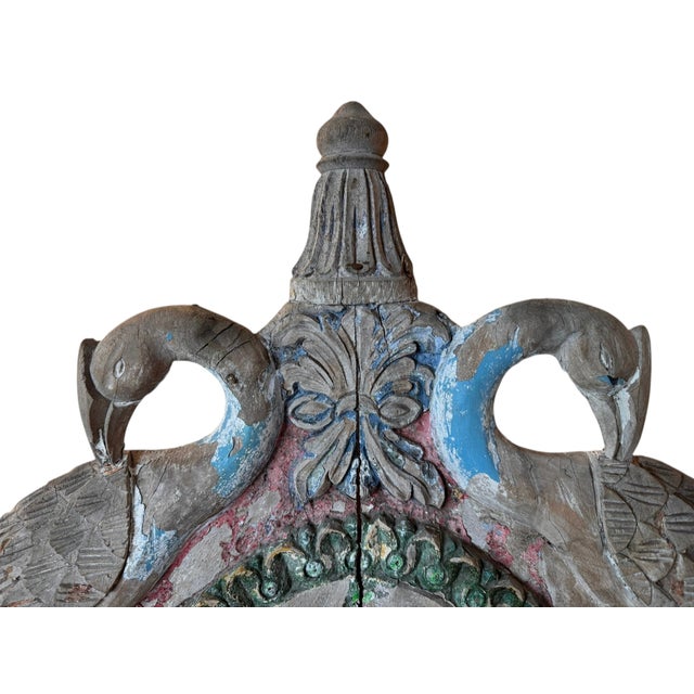 Green Late 19th Century Anglo-Indian Peacock and Lion Throne Chair For Sale - Image 8 of 17