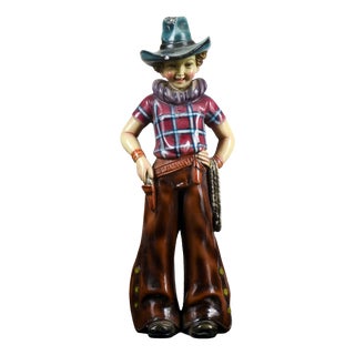 Ilpa, Plaster Sculpture of a Cowboy, 1960, Ceramic For Sale