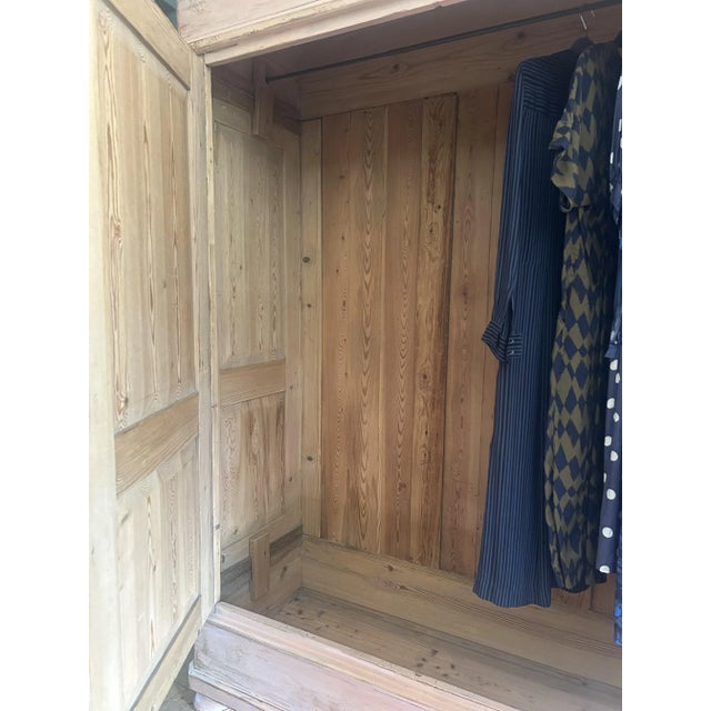 Antique Painted Pine Double Wardrobe with Chinoiserie Panels, 1920s For Sale - Image 13 of 15