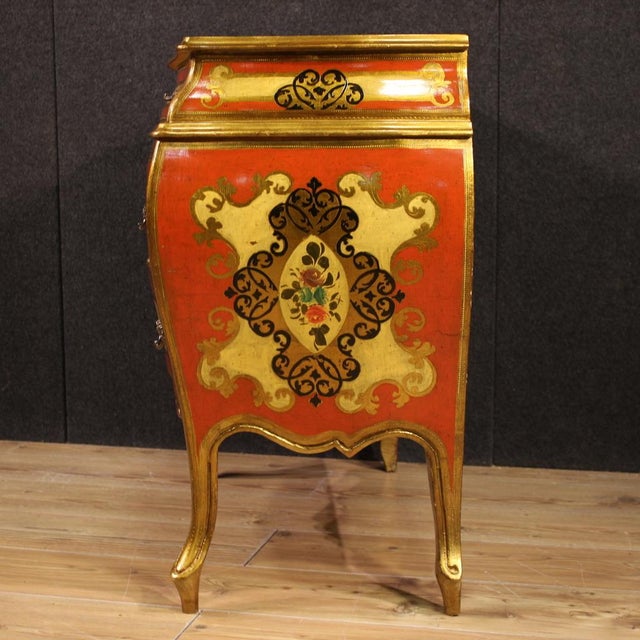 Gold Small 20th Century Tuscan Lacquered Dresser, 1960s For Sale - Image 8 of 13