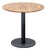 Ventana Round Wood Top Table With Black Metal Base For Sale