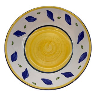 Late 20th Century Williams Sonoma Tournesol (Italy) 13" Pasta Serving Bowl For Sale