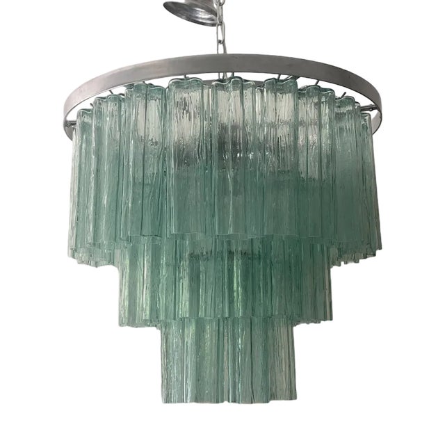 Sputnik Green Chandelier in Murano Glass from Simoeng For Sale
