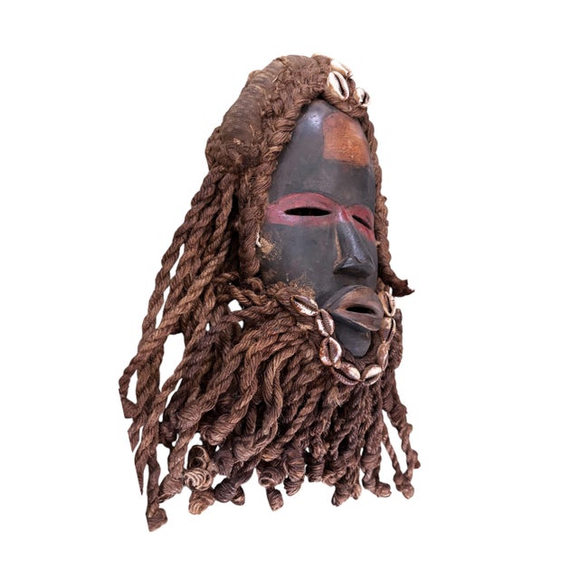 Brown Superb Vintage African I .Coast Dan Ceremonial Dance Mask 14" H For Sale - Image 8 of 8