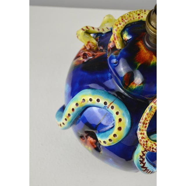 1950s Sculptural Ceramic Table Lamp from Vallauris, France, 1950s For Sale - Image 5 of 13
