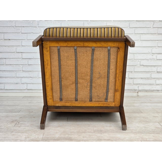 Danish Armchair in Furniture Wool and Beech Wood, 1960s For Sale - Image 15 of 18
