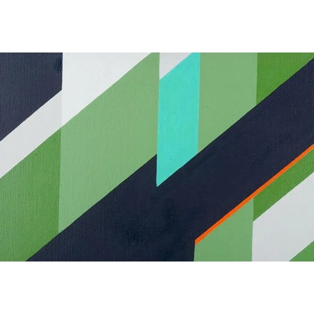 Modern Wilhelm Lindvall, Geometric Composition, 1970s, Oil on Canvas For Sale - Image 3 of 8