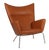 Model CH445 Wing Chair in Full Grain Leather attributed to Hans J. Wegner, 2000s For Sale