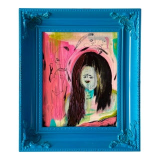 "I am the Moon" by Rachel Mythical Alien Figural Nude Portrait For Sale