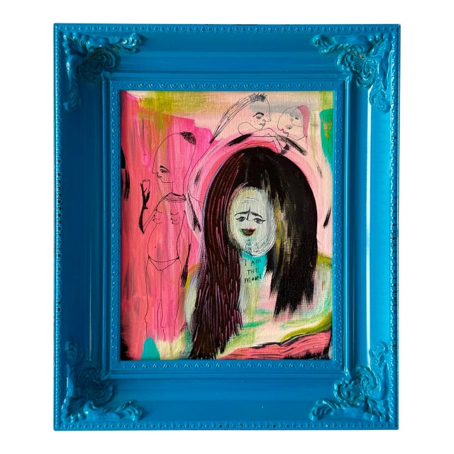"I am the Moon" by Rachel Mythical Alien Figural Nude Portrait For Sale