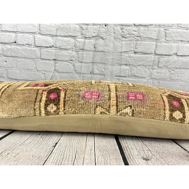Textile 12 x 46 Lumbar Rug Pillow Sumptuous Textures Turkish Pillow Cushion Cover For Sale - Image 7 of 7