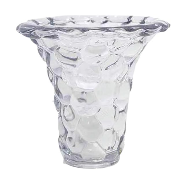 French Crystal Vase from P.D'Avesn, 1940s For Sale