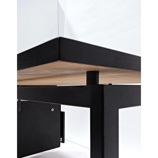 Writing Desk in Black Stained Oak by Herbert Hirche for Christian Holzäpfel KG, Germany, 1960s For Sale - Image 14 of 18
