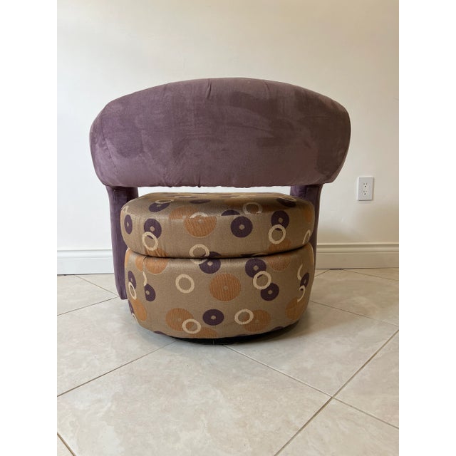 1990s Weiman Postmodern “Targa” Swivel Lounge Chair For Sale In Miami - Image 6 of 7