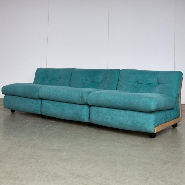 Introducing the Amanta Modular Sofa Set, designed by Mario Bellini for C&B Italia and launched in 1966. This piece...