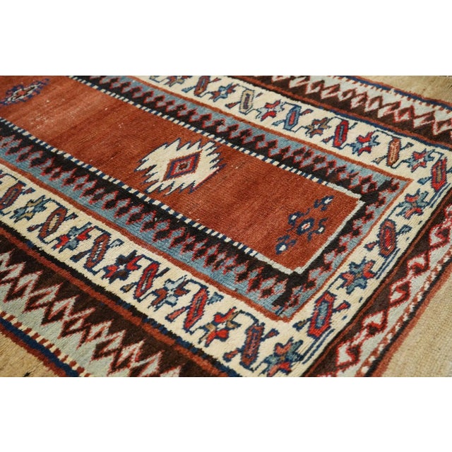 Red Late 18th Century Antique Bakshayesh Runner 3'6'' x 9'7'' For Sale - Image 8 of 11
