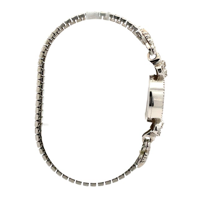 Mid 20th Century Mid 20th Century Bulova 14k Gold 1.00 Carat Weight Diamond Ladies Wristwatch For Sale - Image 5 of 5