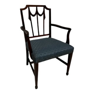 Early 20th Century Duncan Phyfe Mahogany Lincoln Drape Armchair For Sale