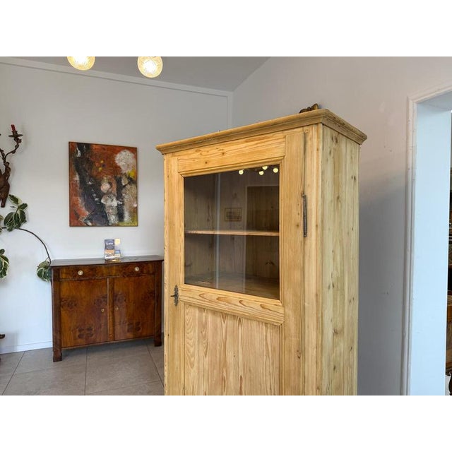 Biedermeier Farmhouse Wood Display Cabinet For Sale - Image 9 of 13